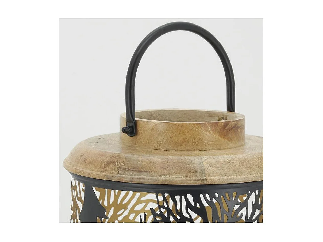 Lanterne en bois et métal Cerf