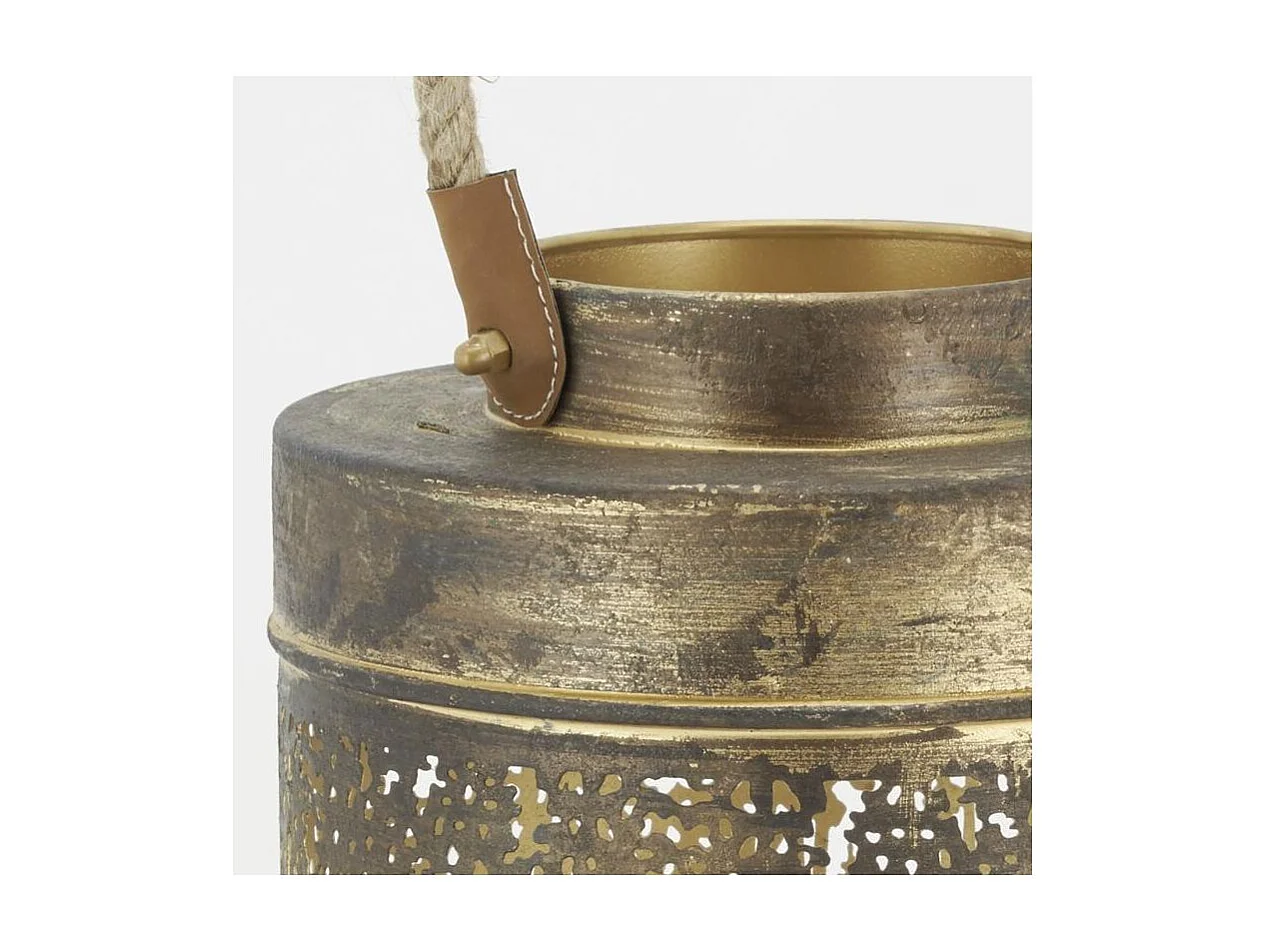 Lanterne en métal doré Cerf