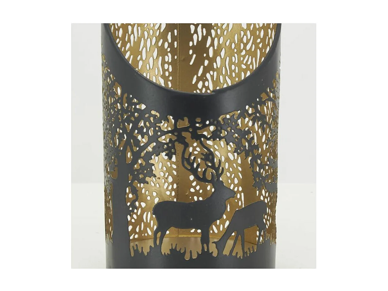 Photophores biseautés en métal Cerf (lot de 2)