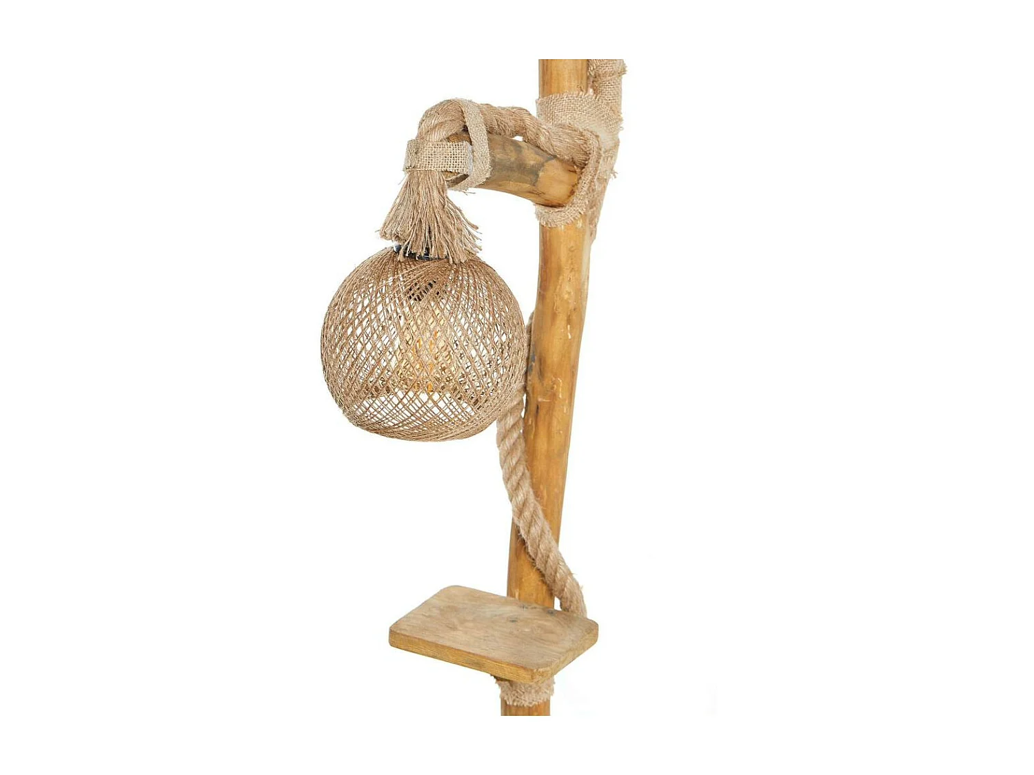 Lampadaire en bois et jute  Arboretum