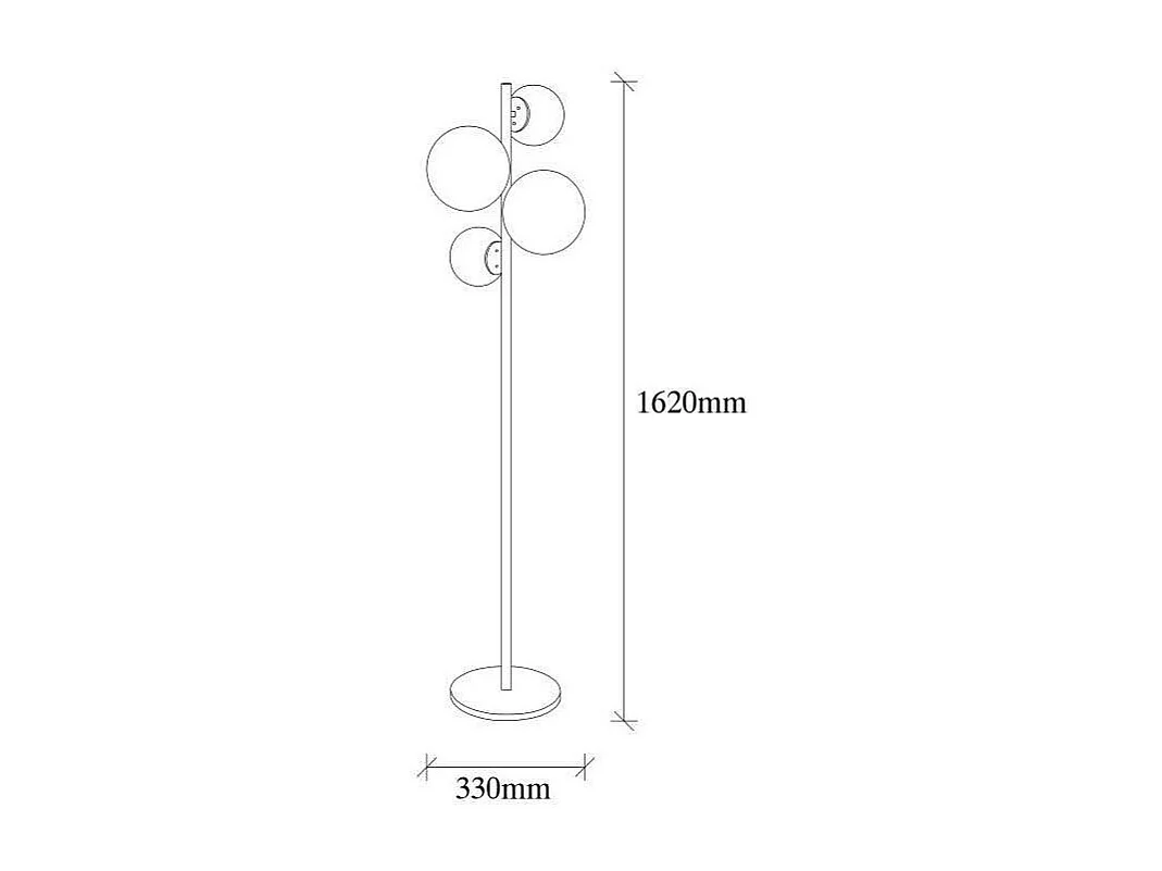 Lampadaire en métal Fazli