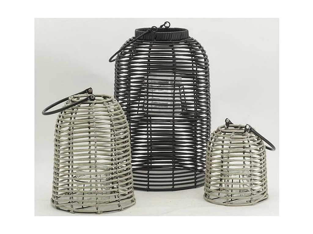 Lanterne d'extérieur en PVC noir