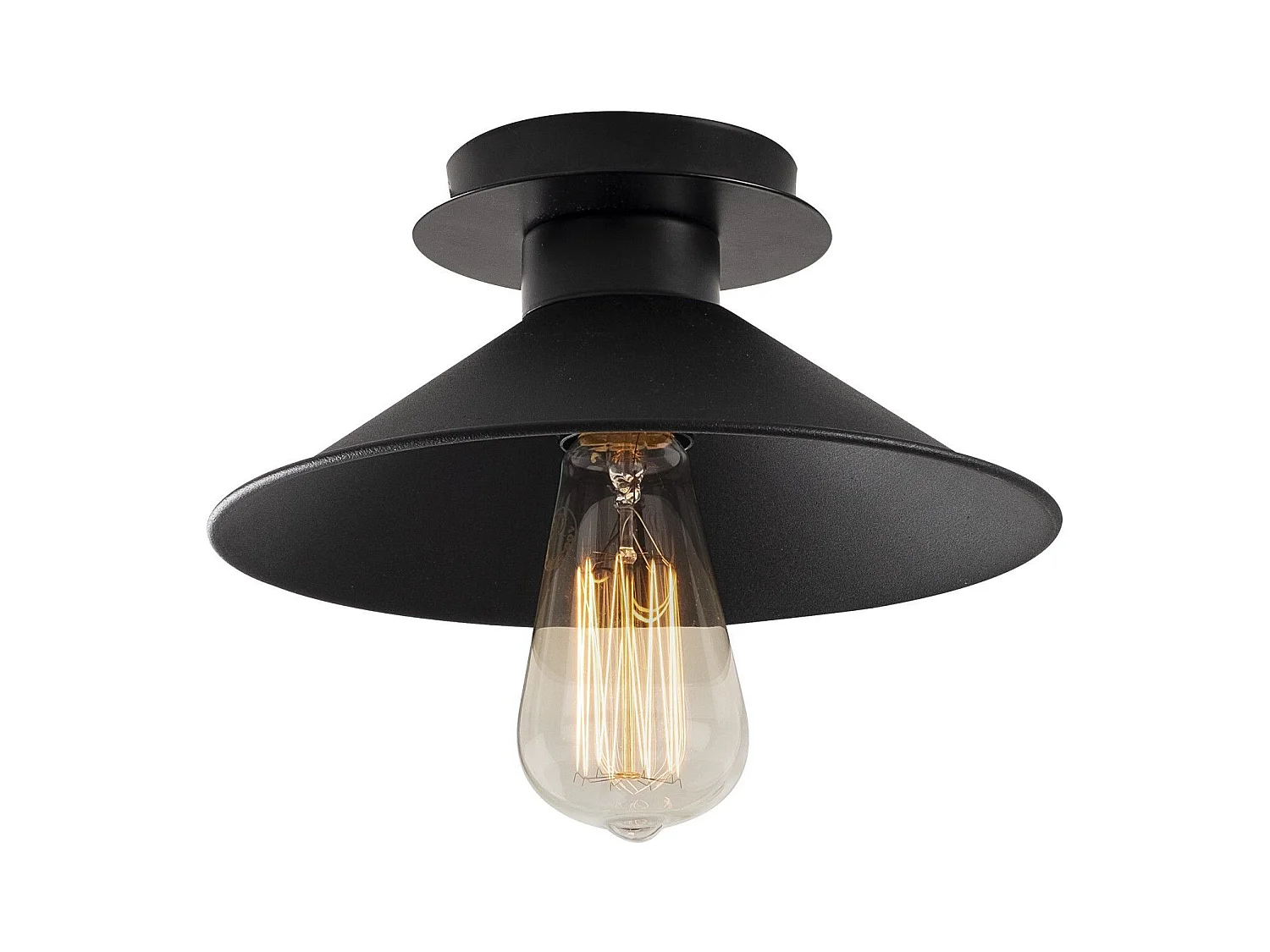 Plafonnier Hatilde D24cm Métal Noir
