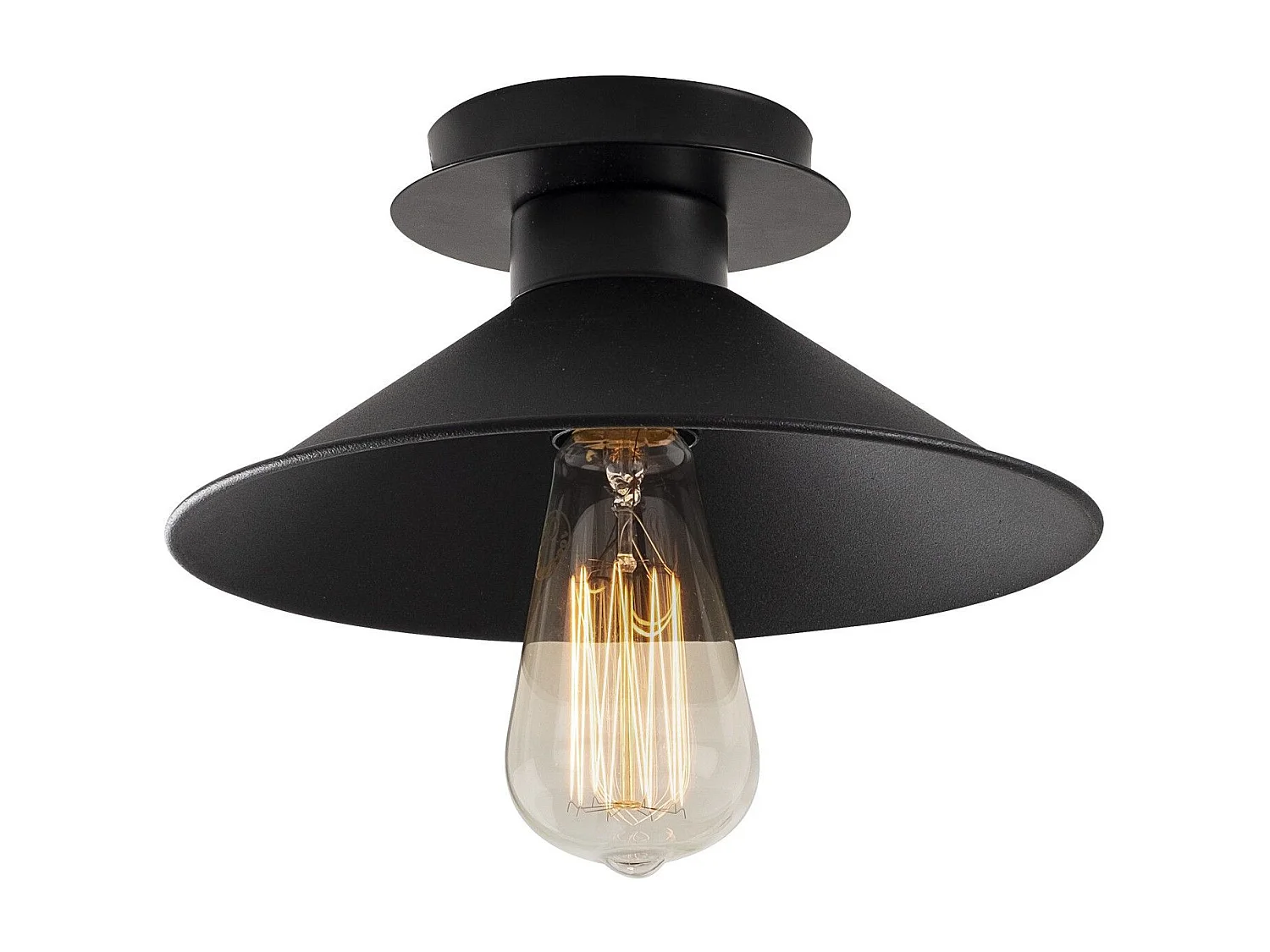 Plafonnier Hatilde D24cm Métal Noir