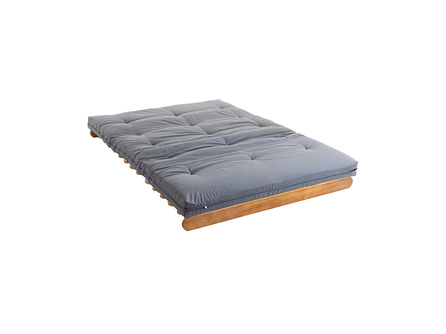 Matelas futon gris clair en coton 140x200