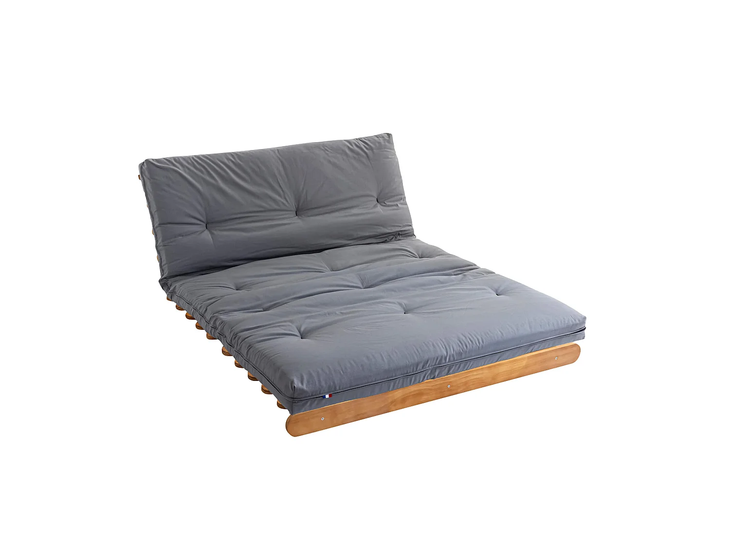 Matelas futon gris clair en coton 140x200