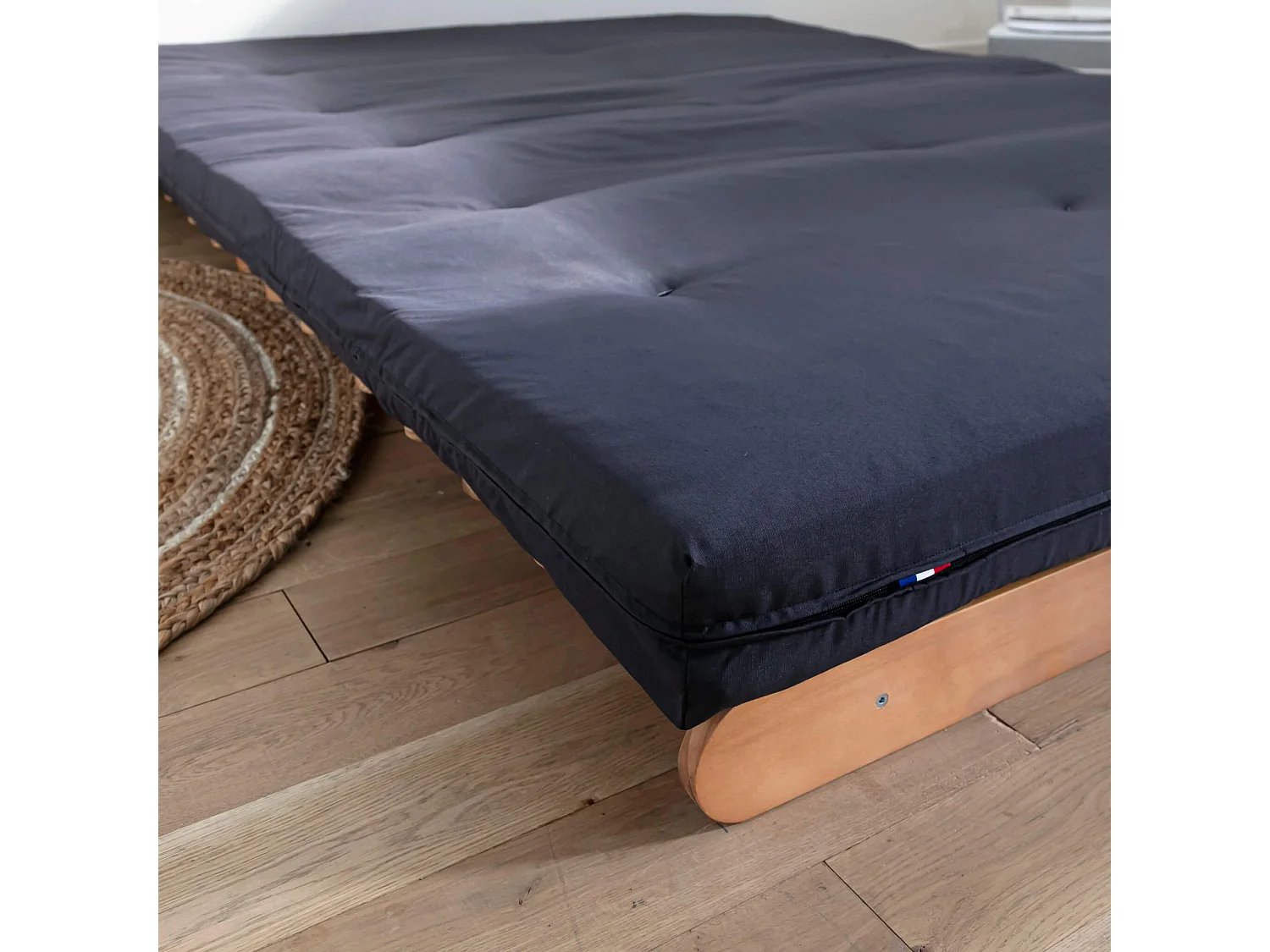 Matelas futon anthracite en coton 160x200