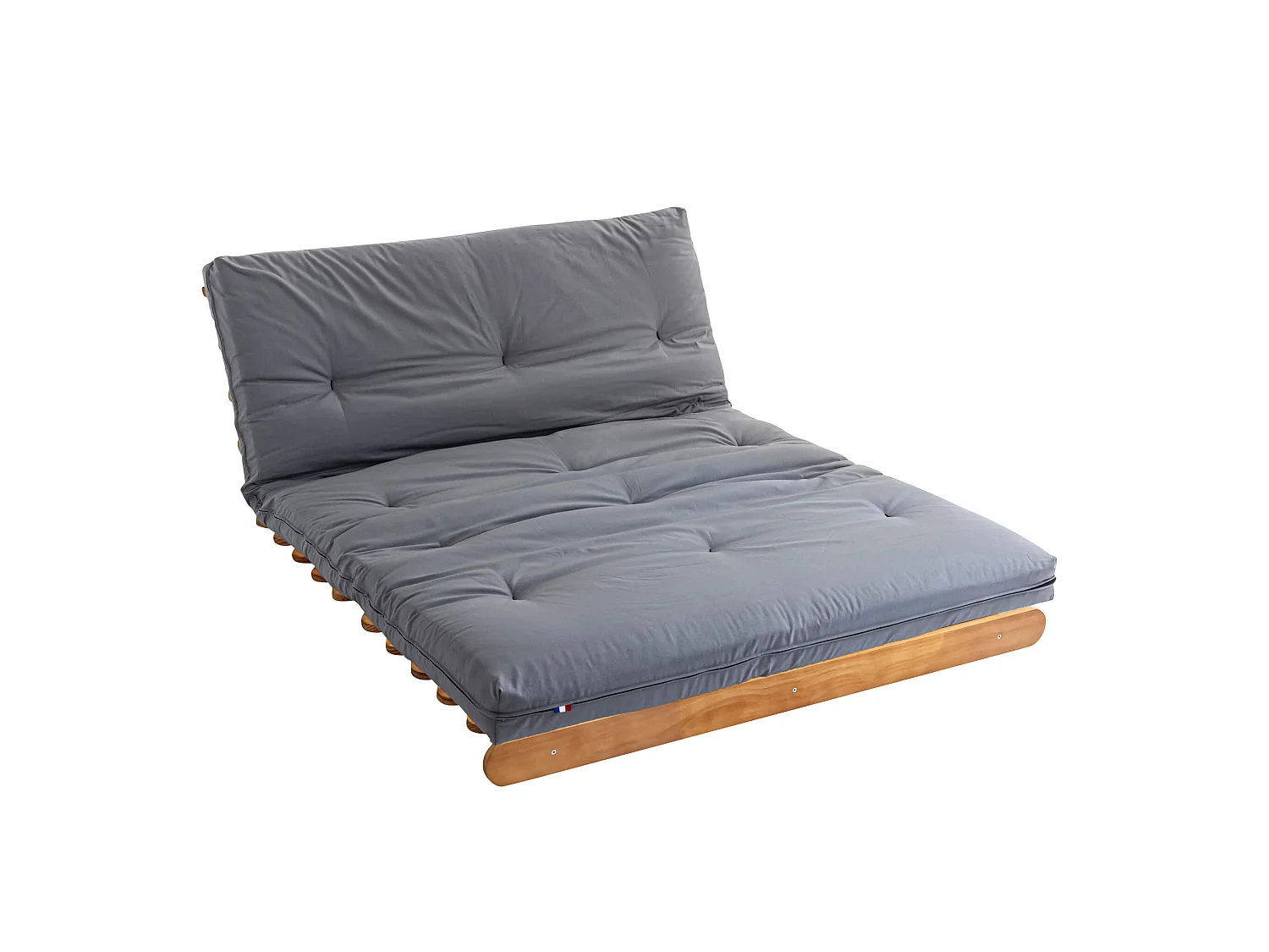Matelas futon gris clair en coton 90x190