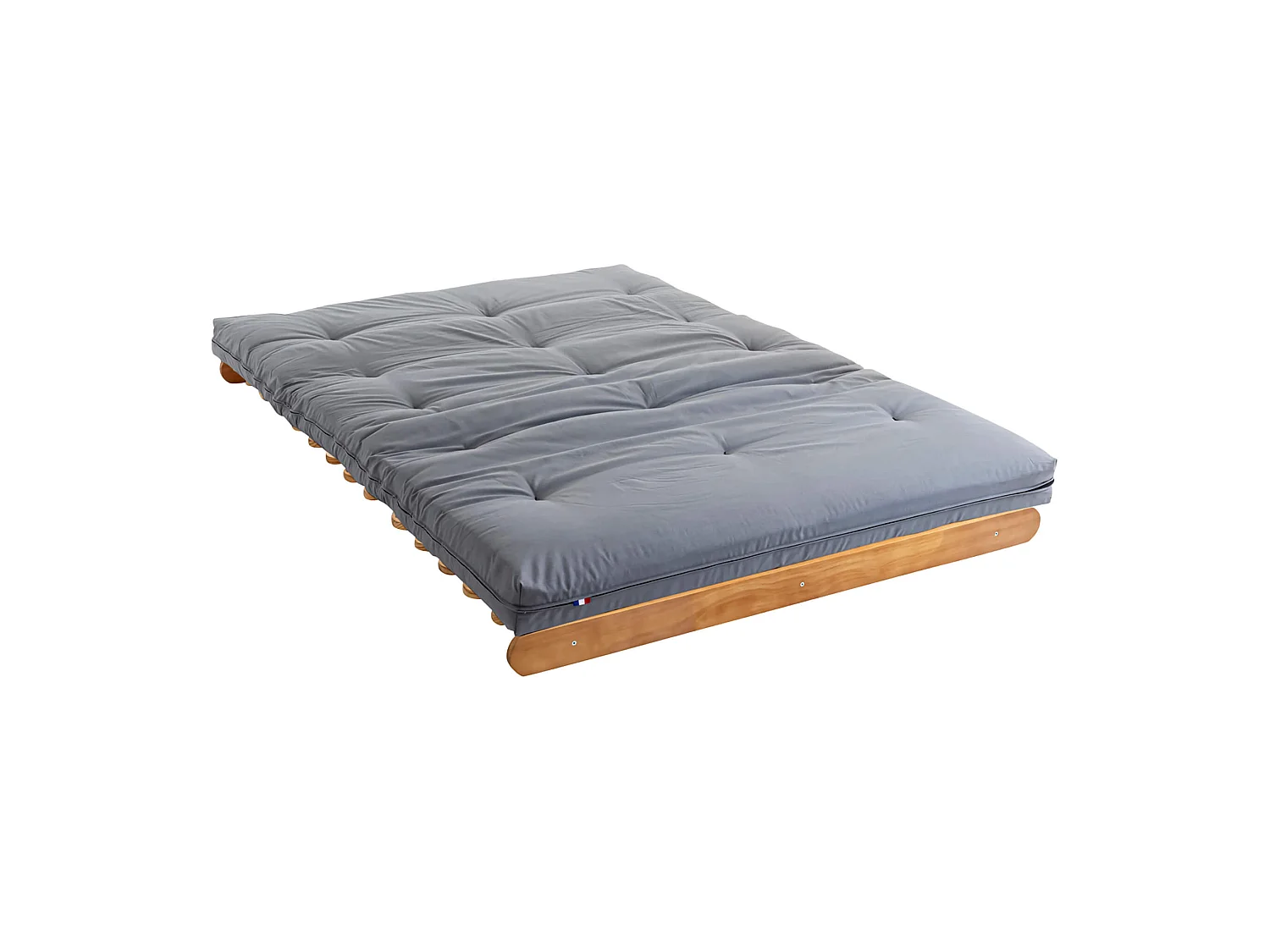 Matelas futon gris clair en coton 90x190