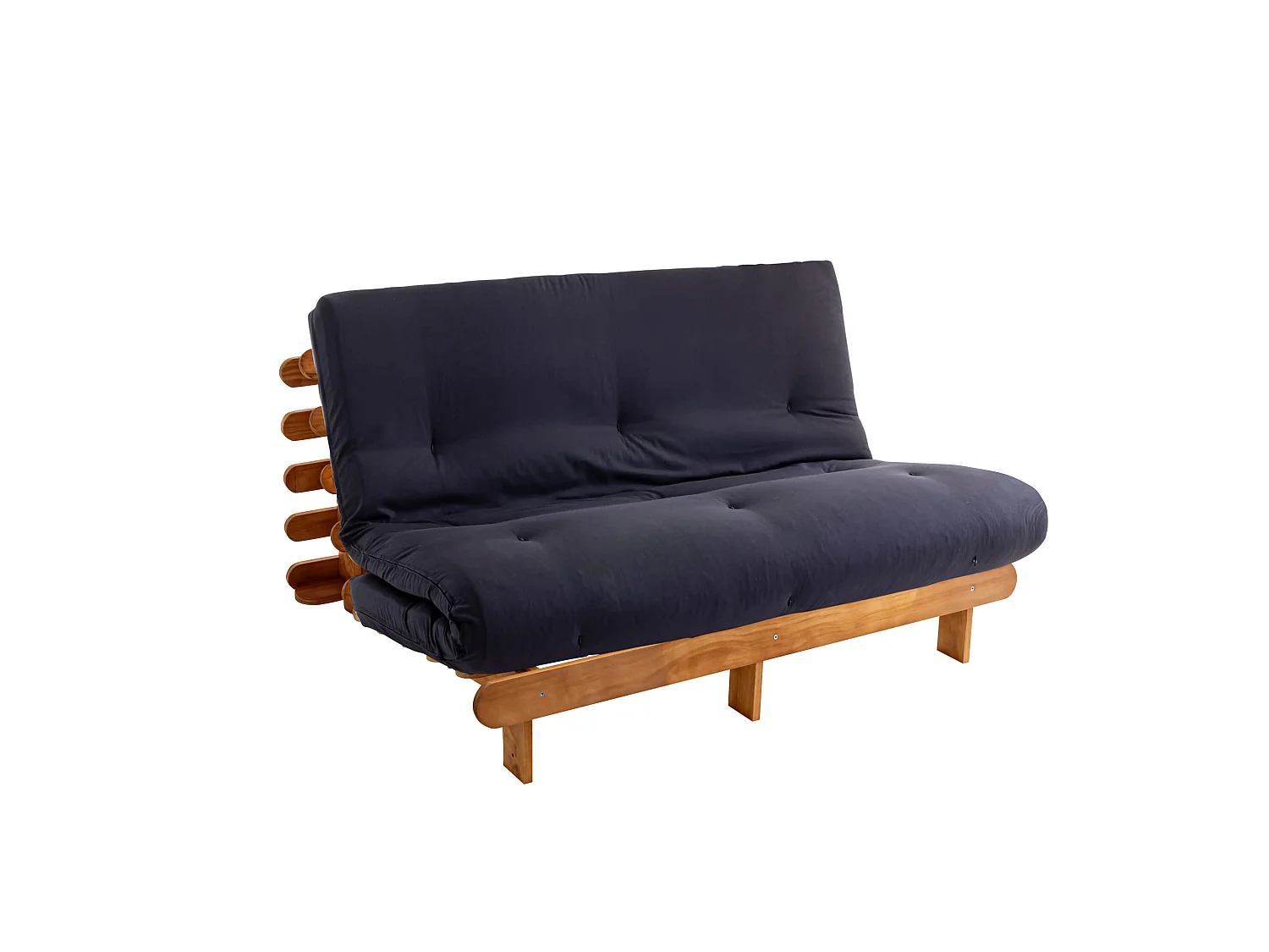 Matelas futon anthracite en coton 140x200