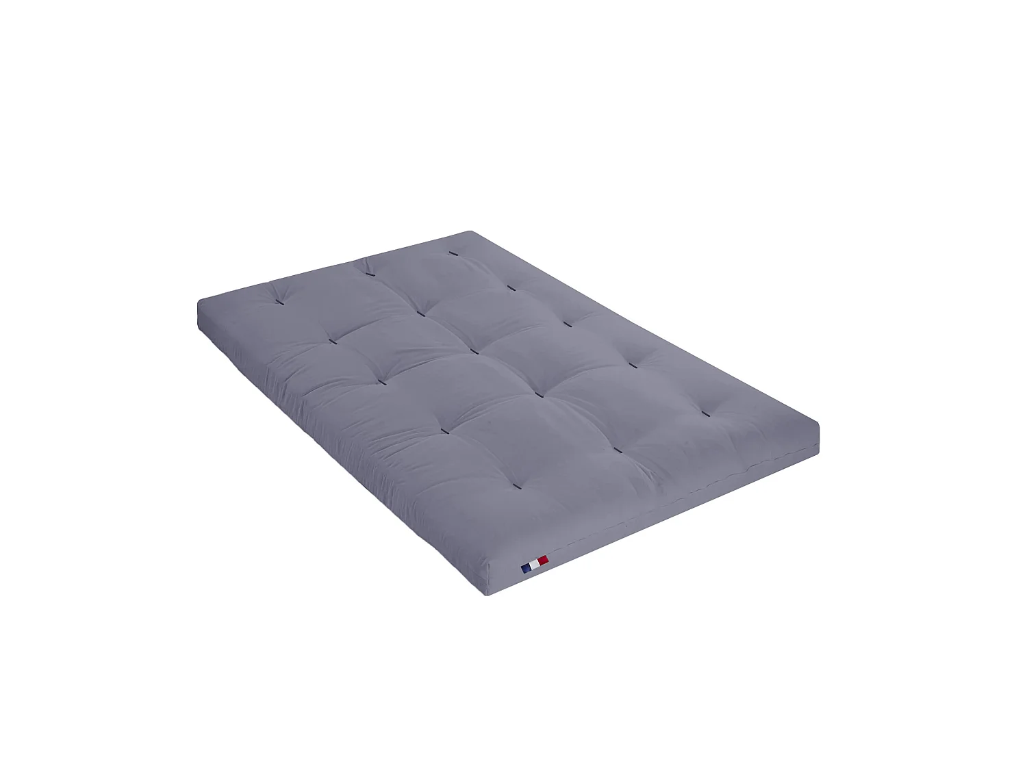 Matelas futon gris clair en coton 160x200