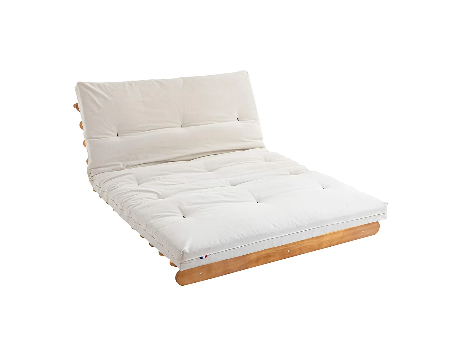 Matelas futon écru en coton 90x200