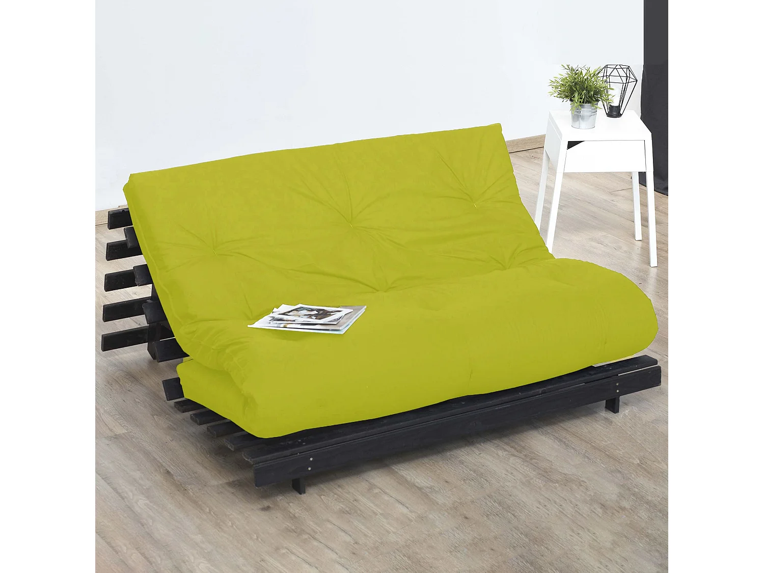 Matelas futon pistache en coton 90x200