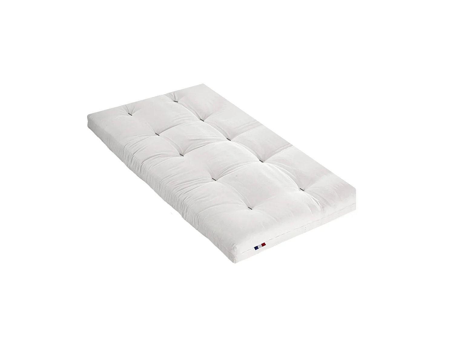 Matelas futon écru en coton 90x190