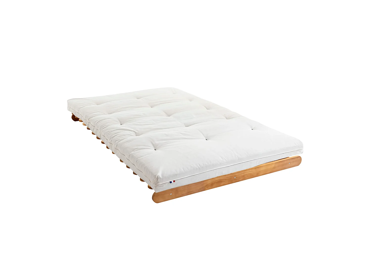 Matelas futon écru en coton 140x190