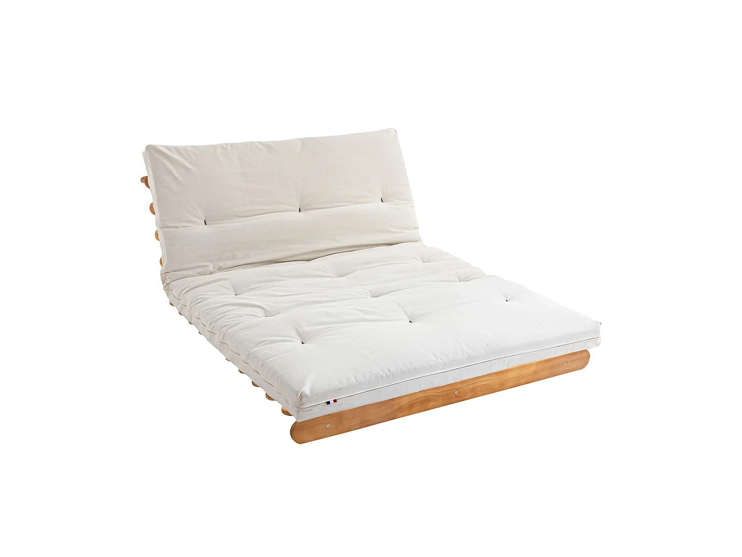 Matelas futon écru en coton 140x190