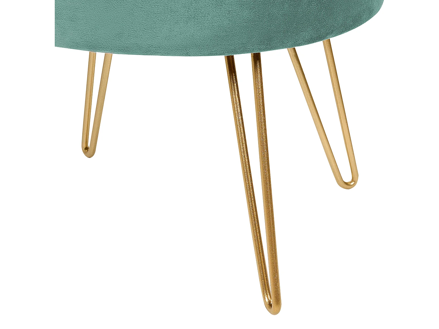 Pouf de rangement SILAS Velours Vert menthe