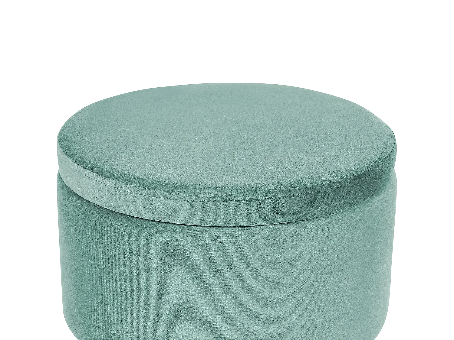Pouf de rangement SILAS Velours Vert menthe 42 cm 42 cm 44 cm