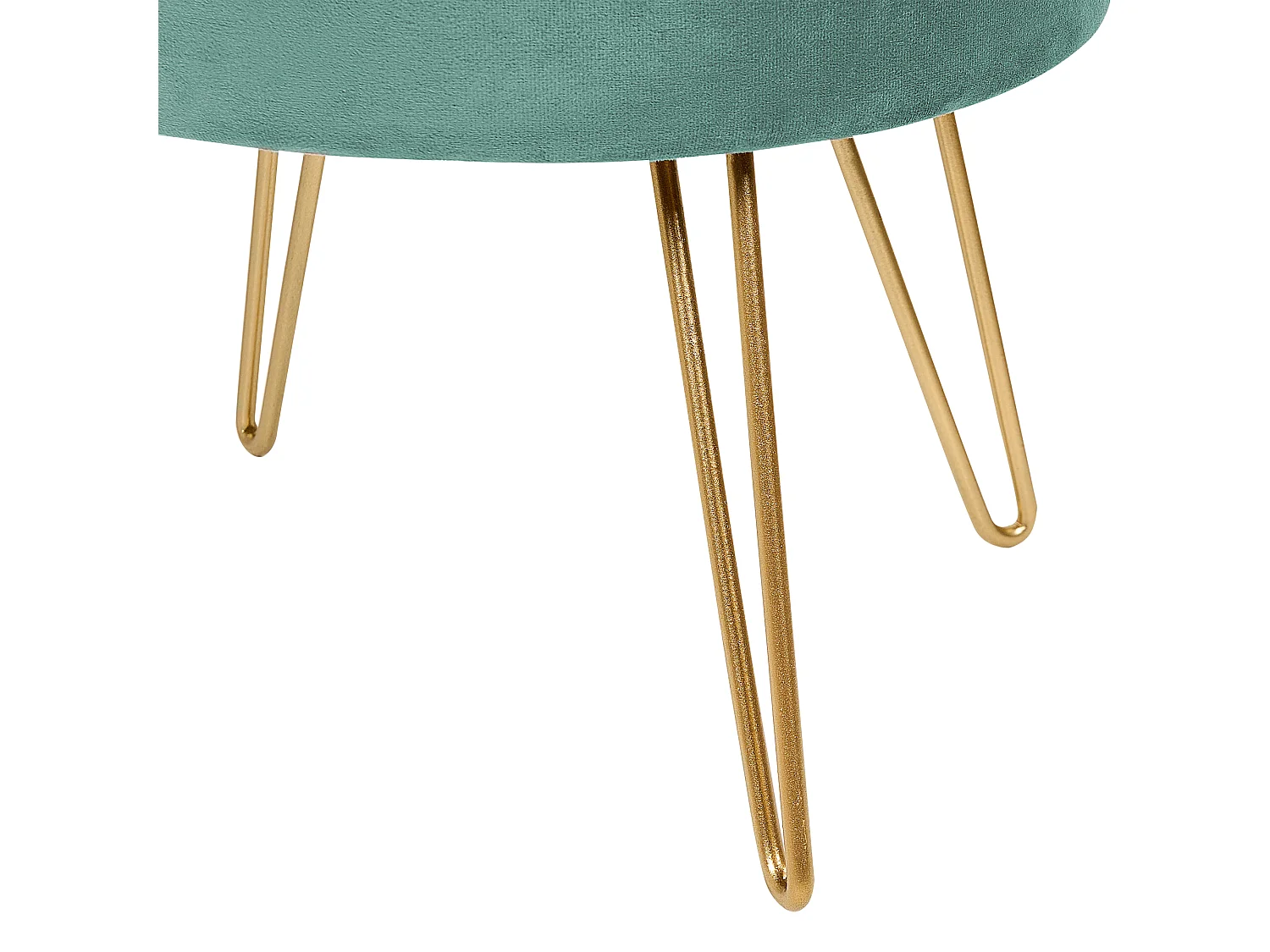 Pouf de rangement SILAS Velours Vert menthe 42 cm 42 cm 44 cm