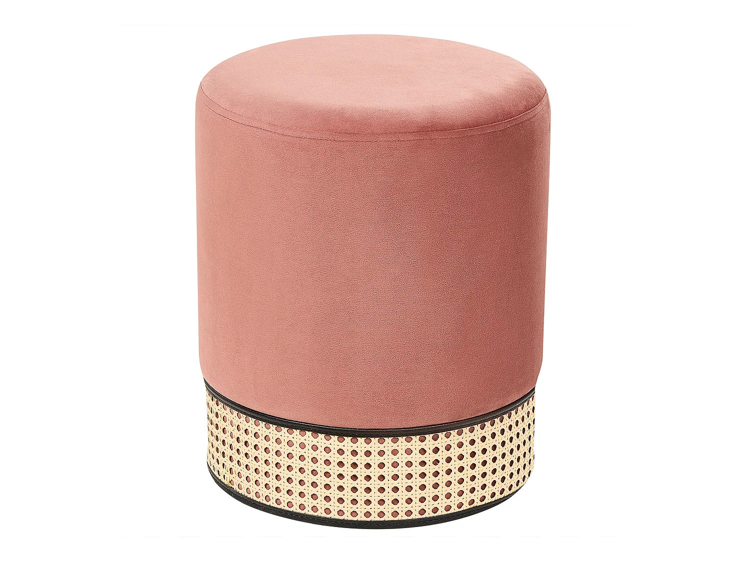 Pouf YANKTON Velours Rose