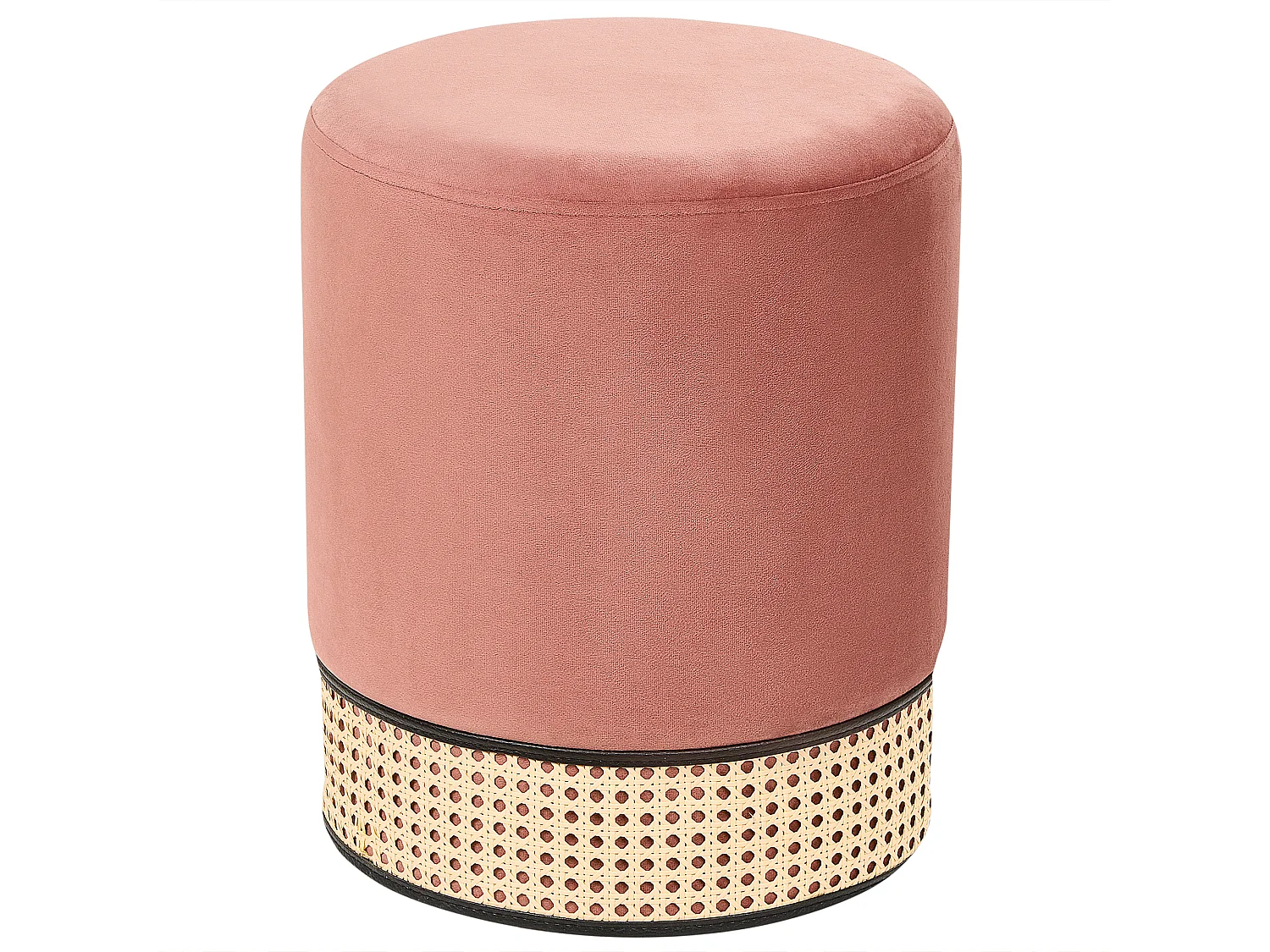 Pouf YANKTON Velours Rose