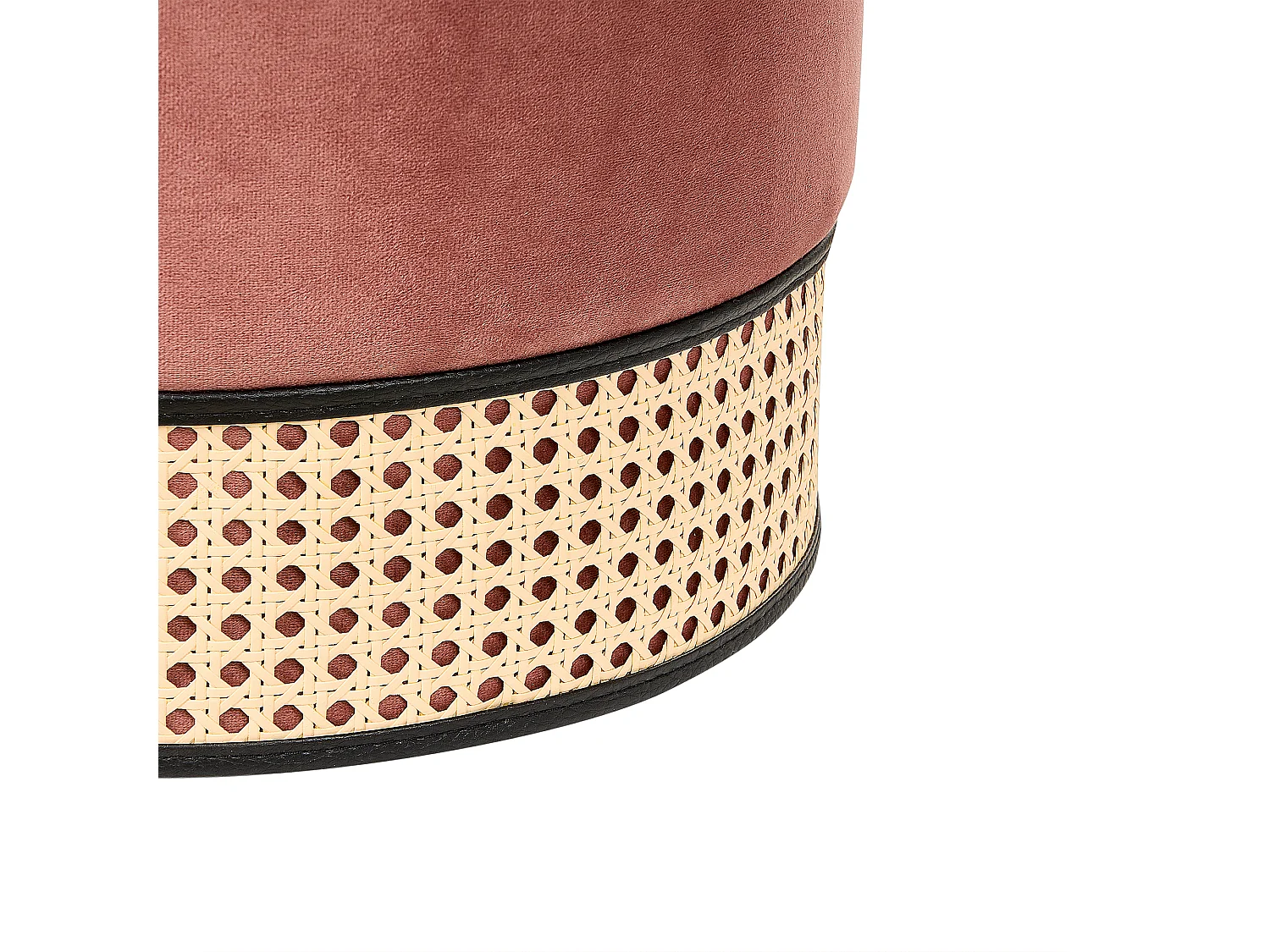 Pouf YANKTON Velours Rose