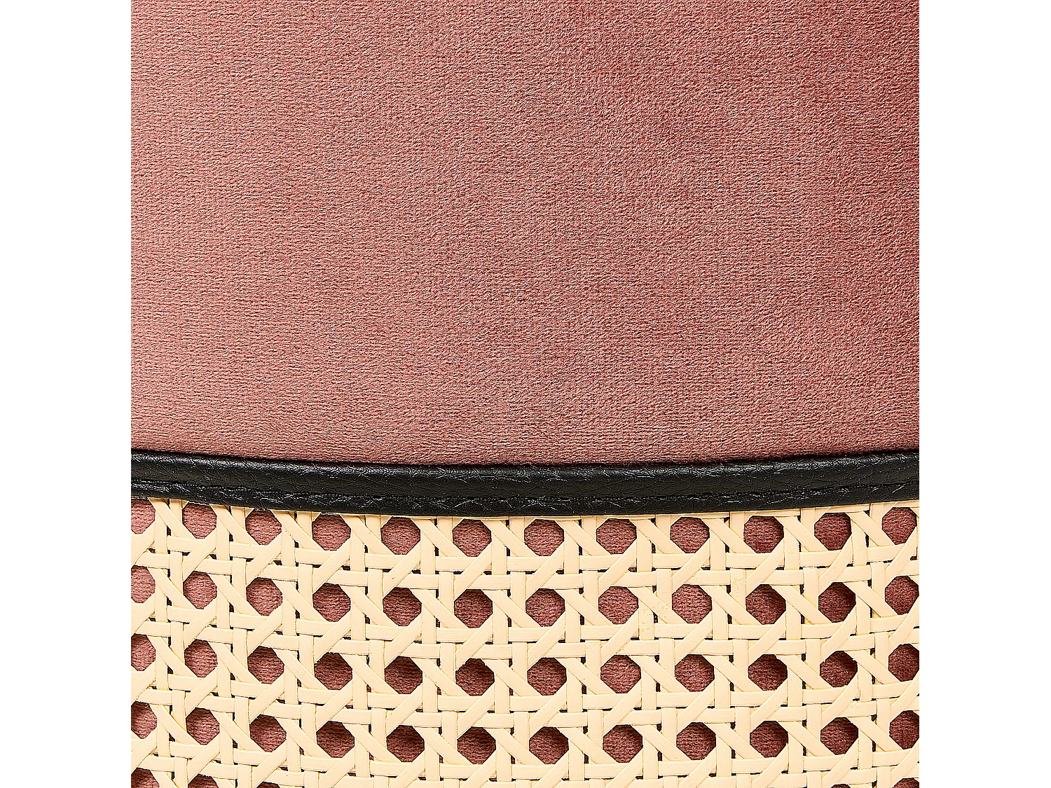 Pouf YANKTON Velours Rose