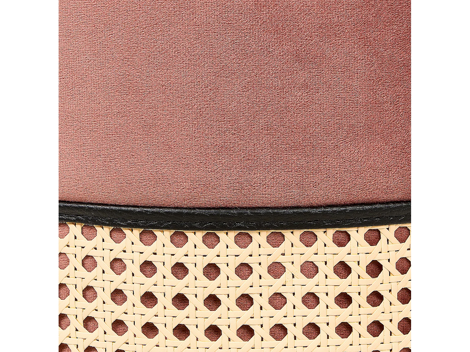 Pouf YANKTON Velluto Rosa 35 cm 35 cm 42 cm