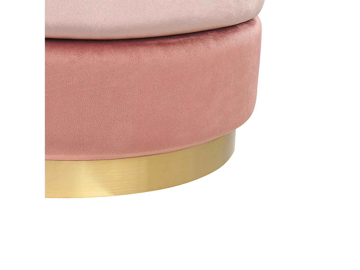 Pouf LOUIN Samtstoff Rosa 48 cm 48 cm 41 cm