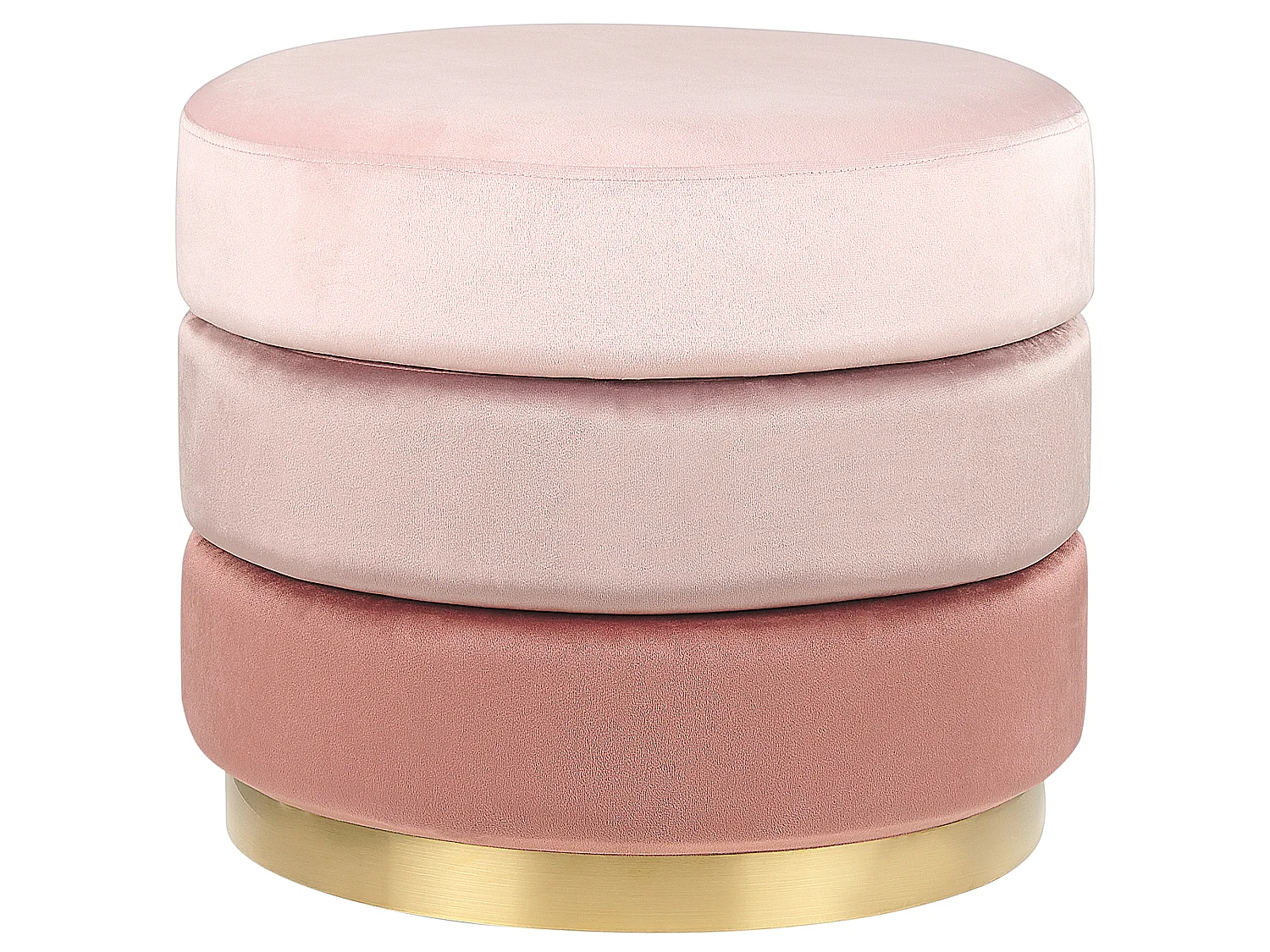 Pouf LOUIN Velours Rose 48 cm 48 cm 41 cm