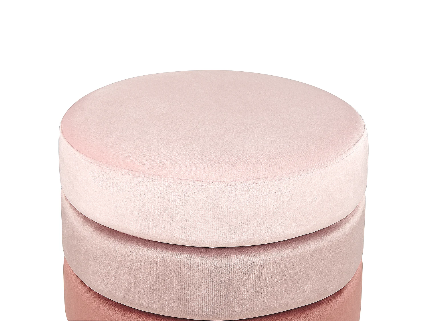 Pouf LOUIN Velours Rose 48 cm 48 cm 41 cm