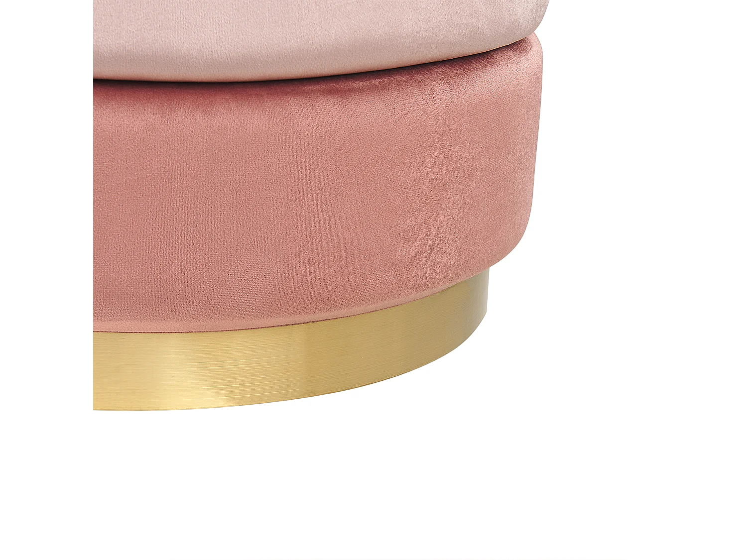 Pouf LOUIN Velours Rose 48 cm 48 cm 41 cm