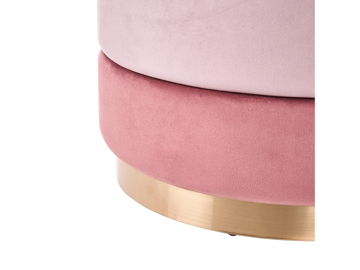 Pouf LOUIN Samtstoff Rosa 48 cm 48 cm 41 cm