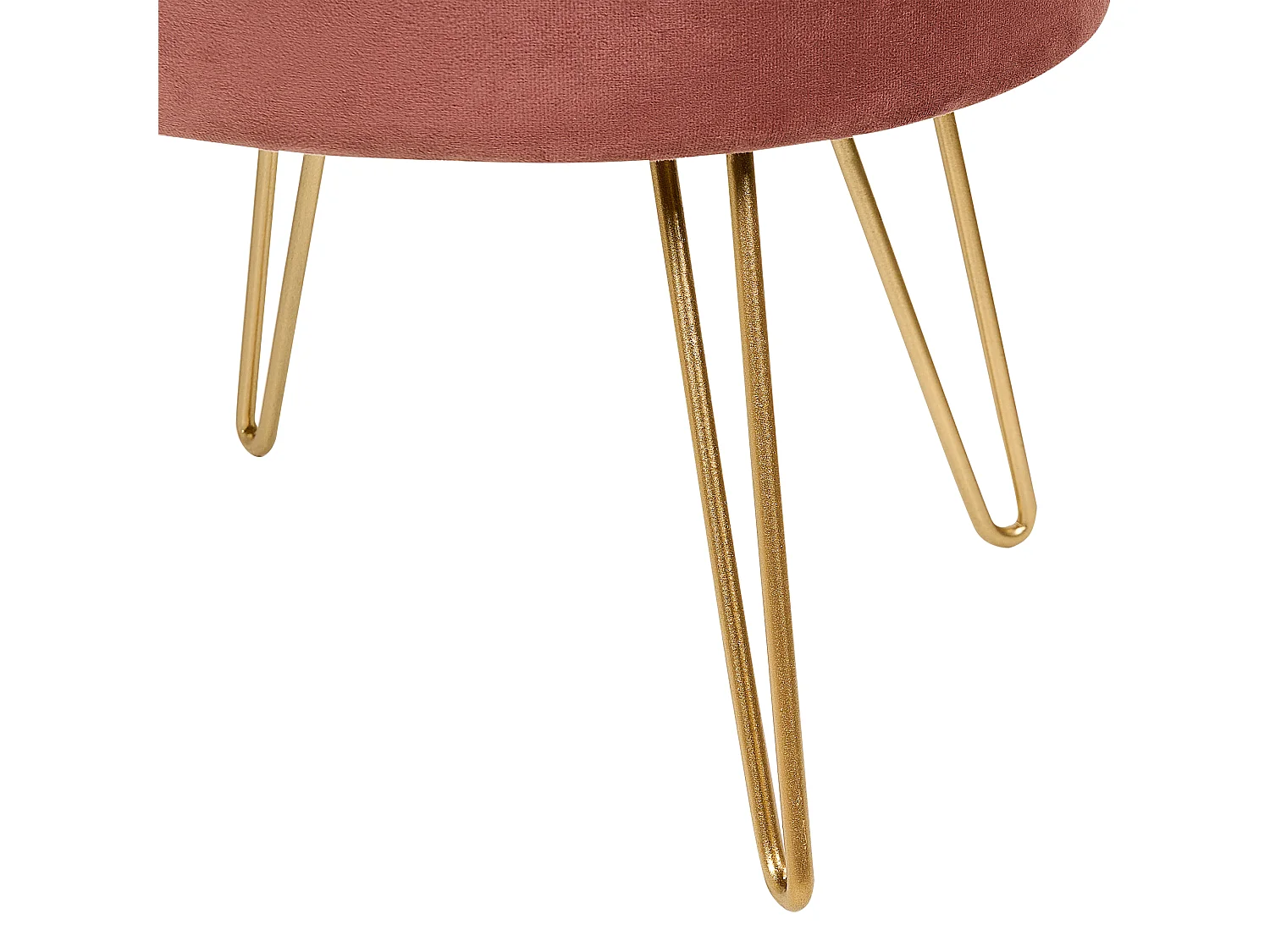 Pouf de rangement SILAS Velours Rose