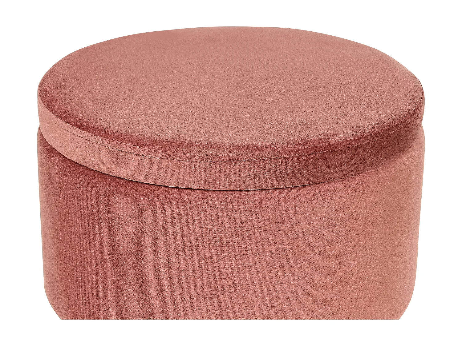 Poef met opbergruimte SILAS Fluweel Roze 42 cm 42 cm 44 cm