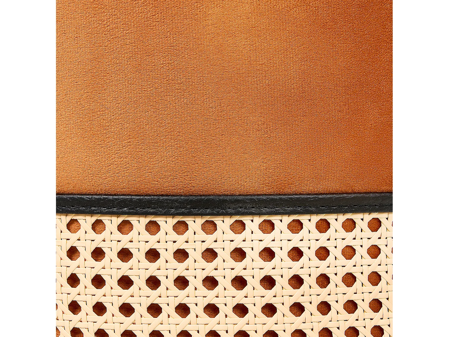 Puf YANKTON Terciopelo Naranja 35 cm 35 cm 42 cm