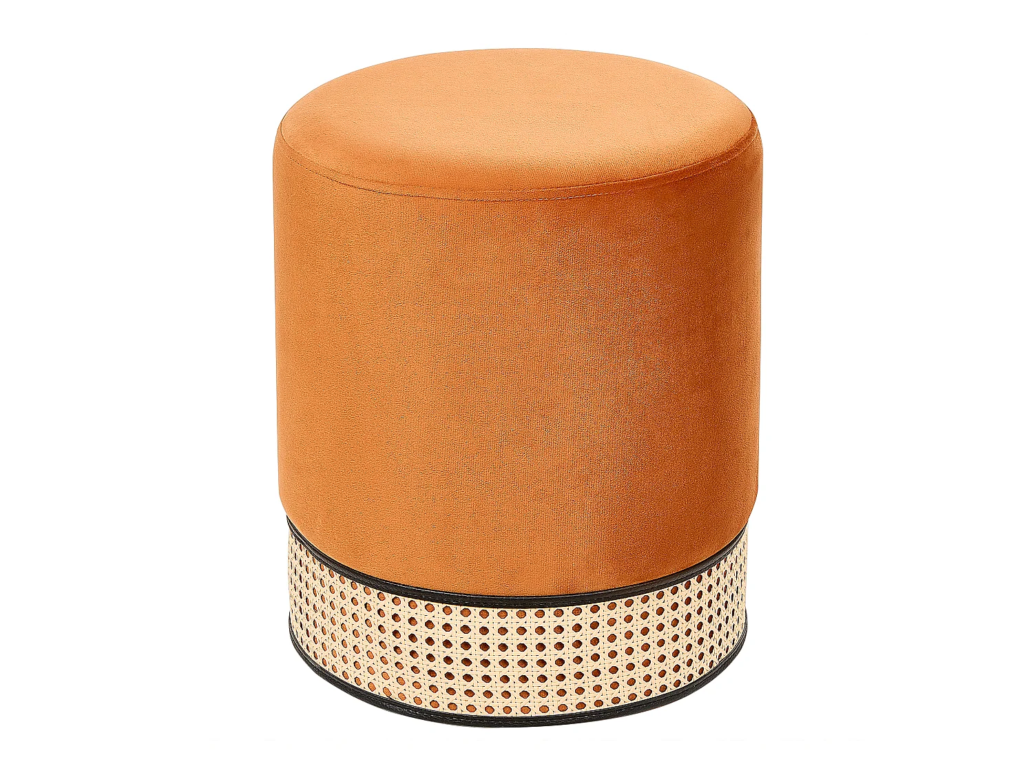 Pouf YANKTON Velours Orange