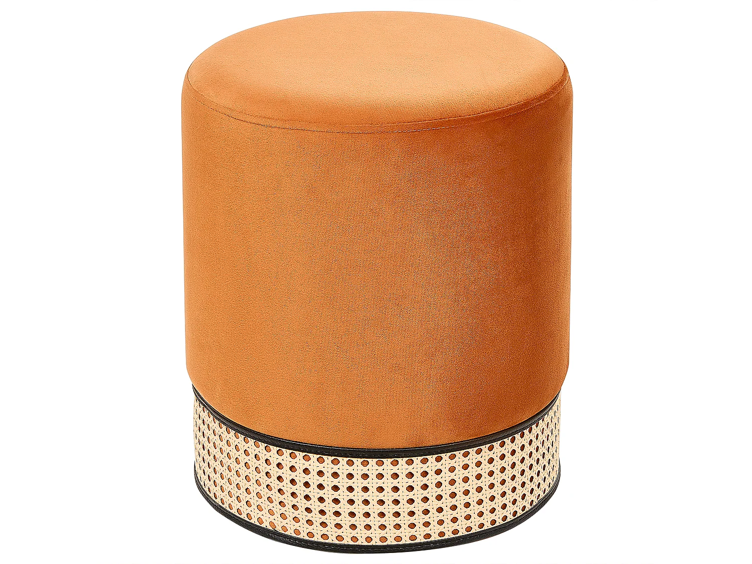 Pouf YANKTON Velours Orange
