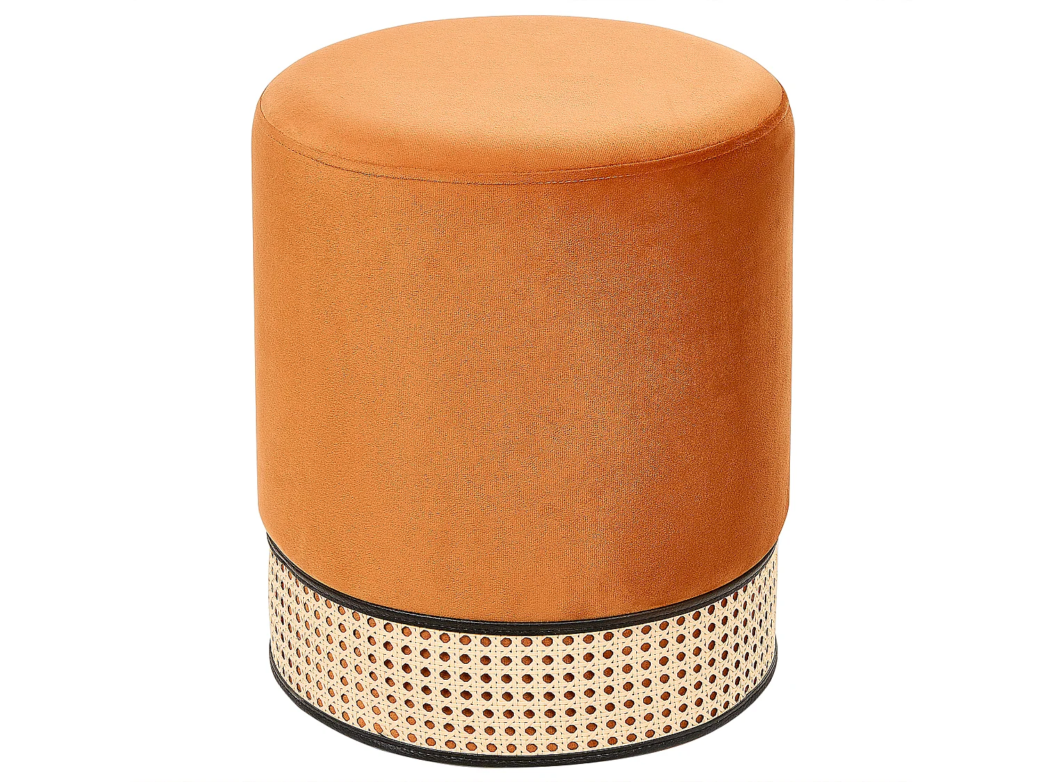 Pouf YANKTON Velours Orange