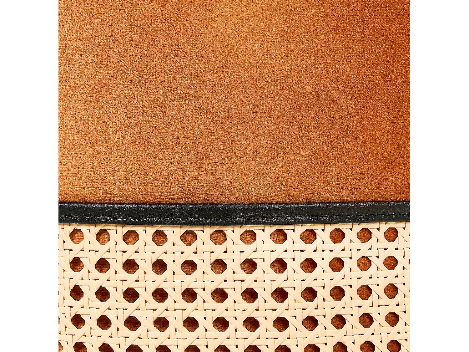 Pouf YANKTON Velours Orange