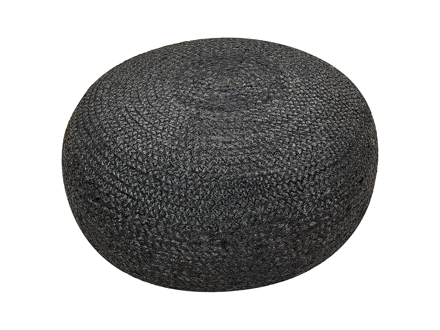 Poef TIFELT Jute Zwart 50 cm 50 cm 20 cm