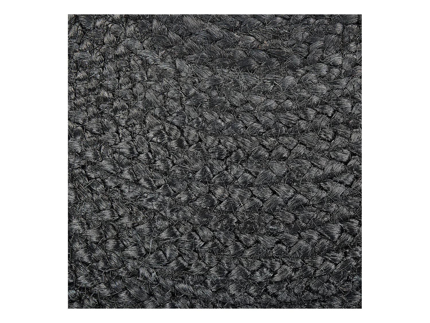 Poef TIFELT Jute Zwart 50 cm 50 cm 20 cm