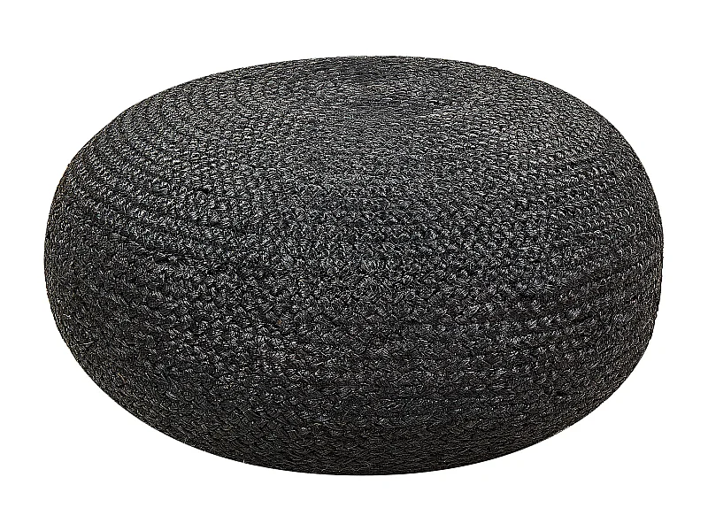 Pouf TIFELT Jute Noir