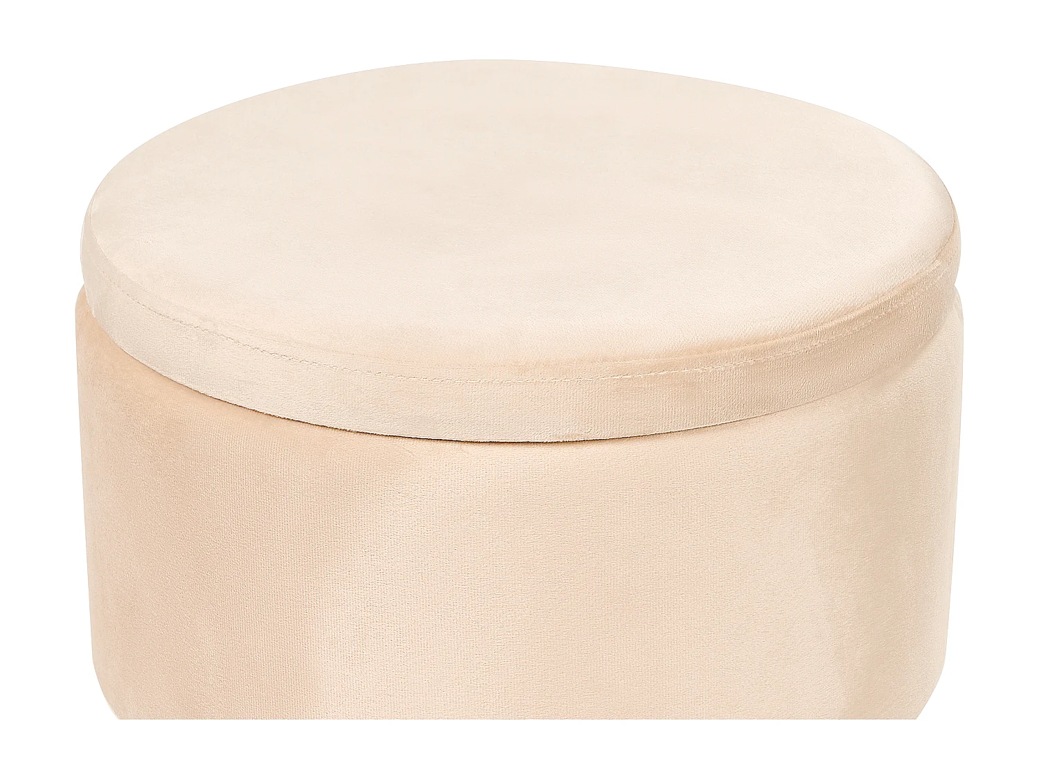 Pouf contenitore SILAS Velluto Crema 42 cm 42 cm 44 cm