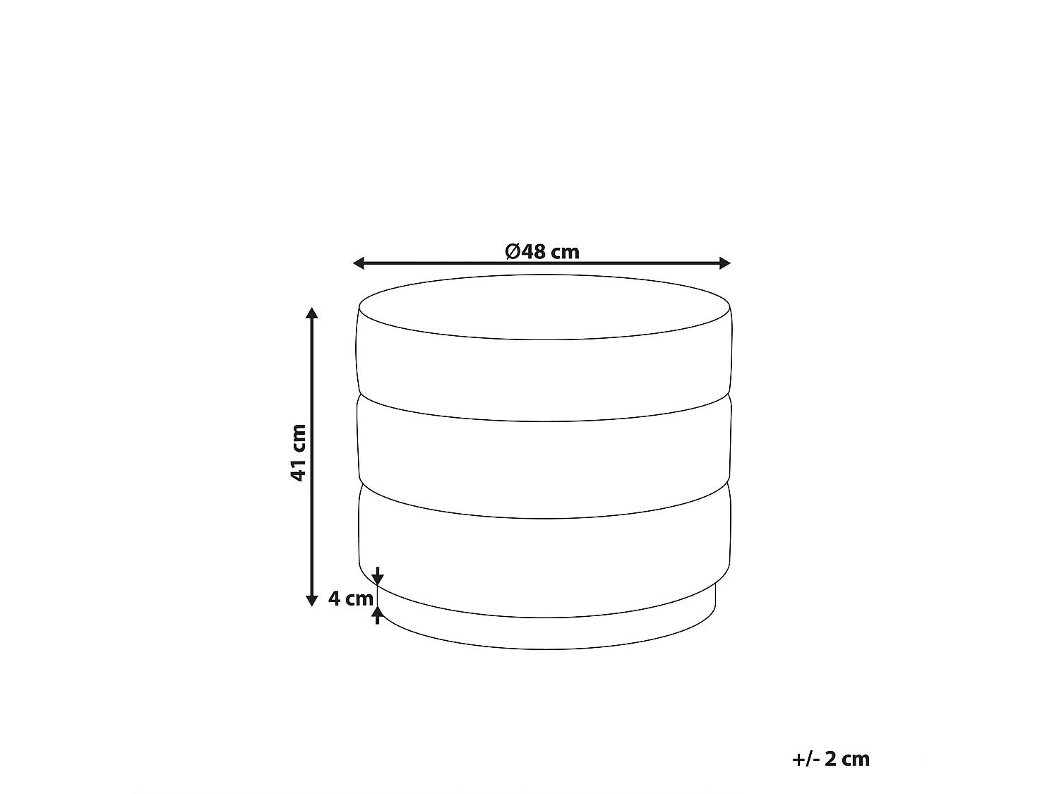 Pouf LOUIN Velours Orange