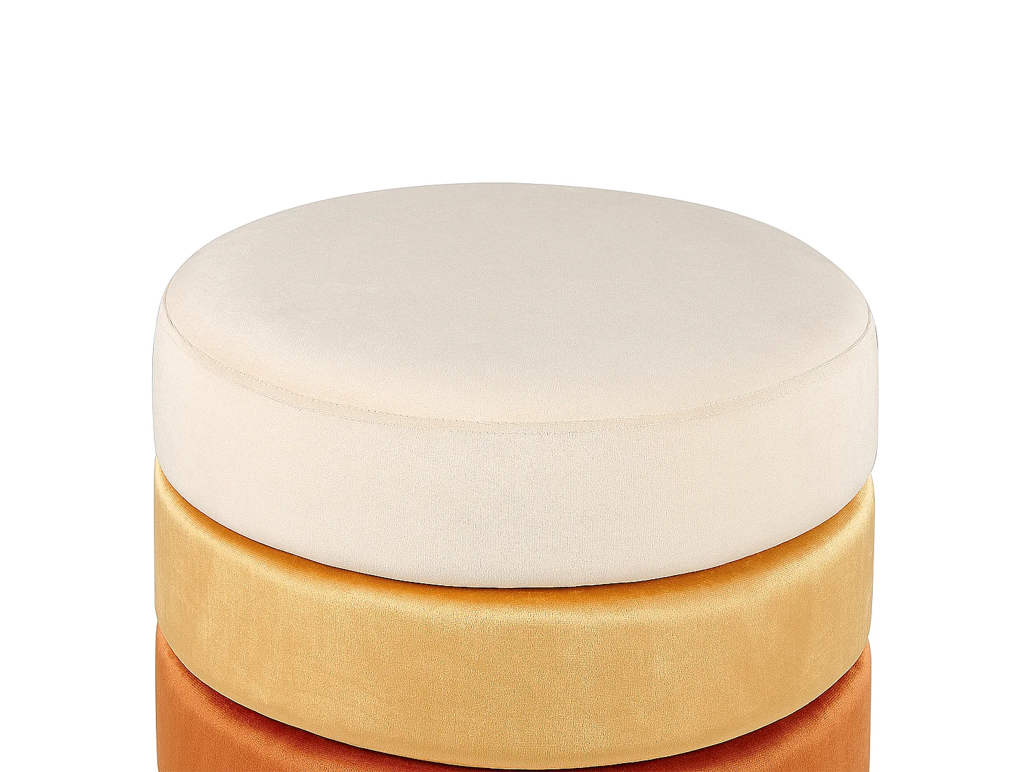 Pouf LOUIN Velours Orange 48 cm 48 cm 41 cm