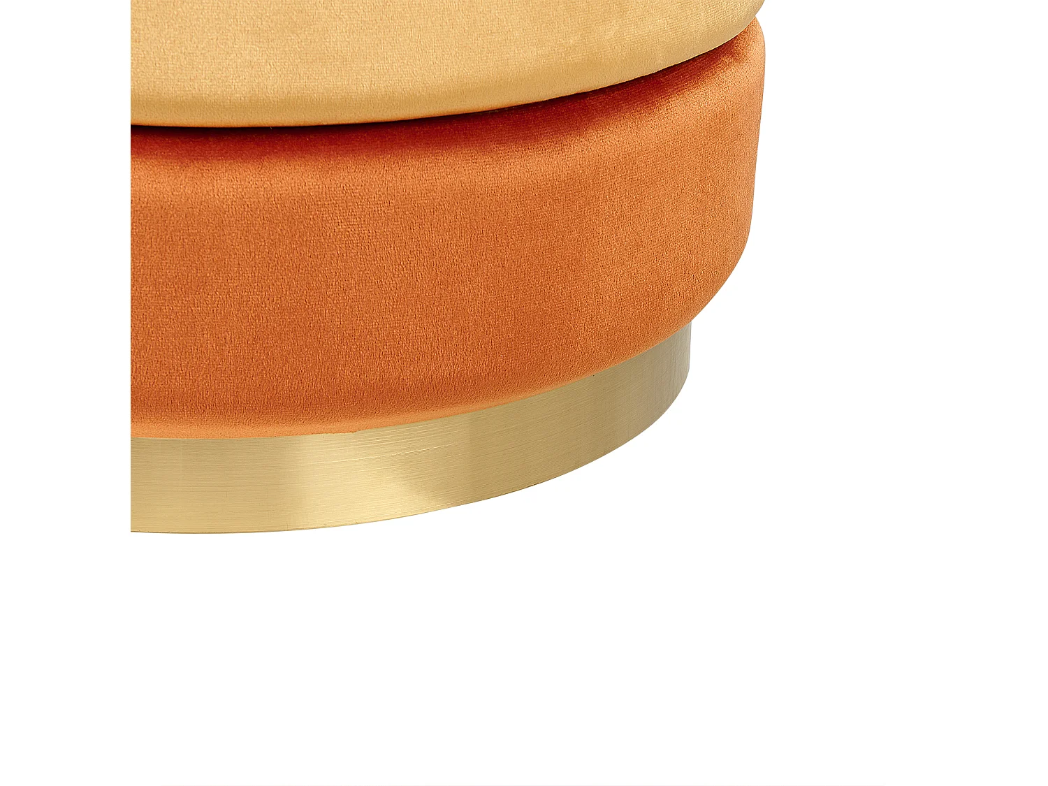 Pouf LOUIN Velours Orange 48 cm 48 cm 41 cm