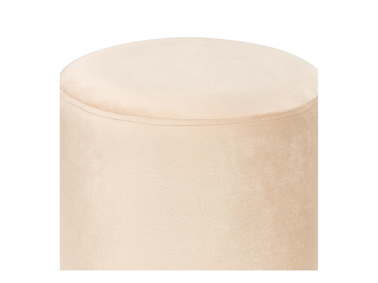 Pouf YANKTON Velours Beige clair