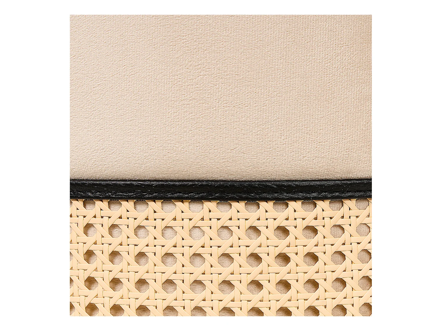 Pouf YANKTON Velours Beige clair