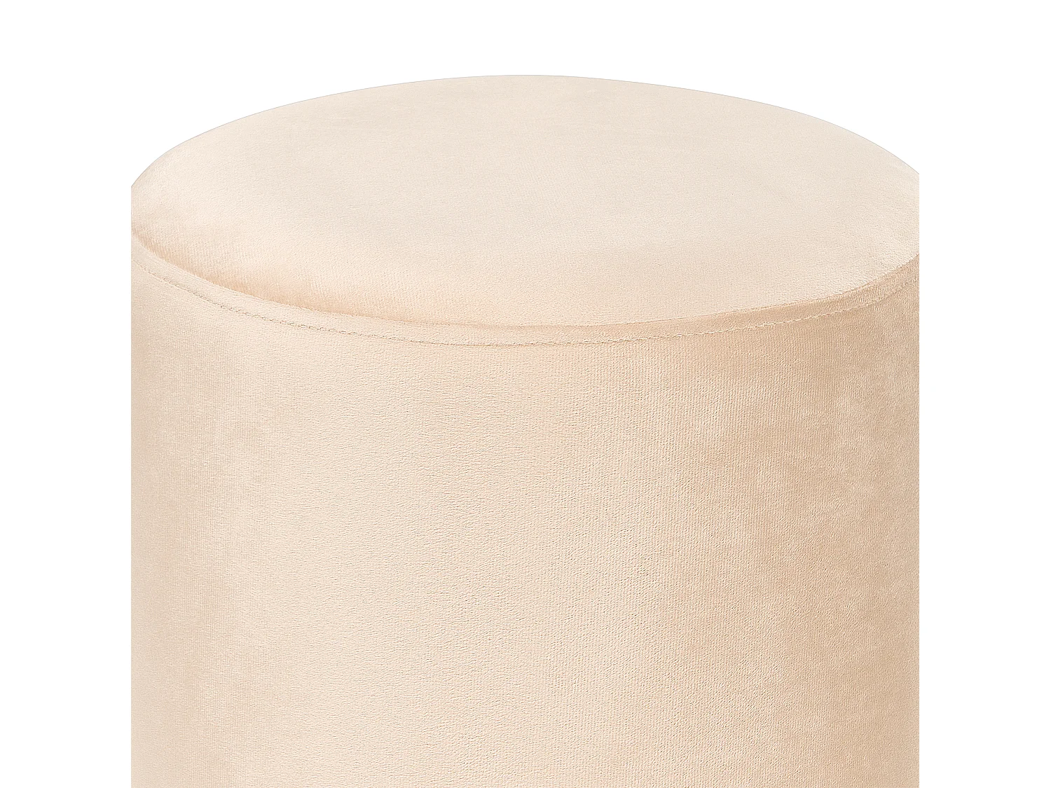 Pouf YANKTON Velours Beige clair